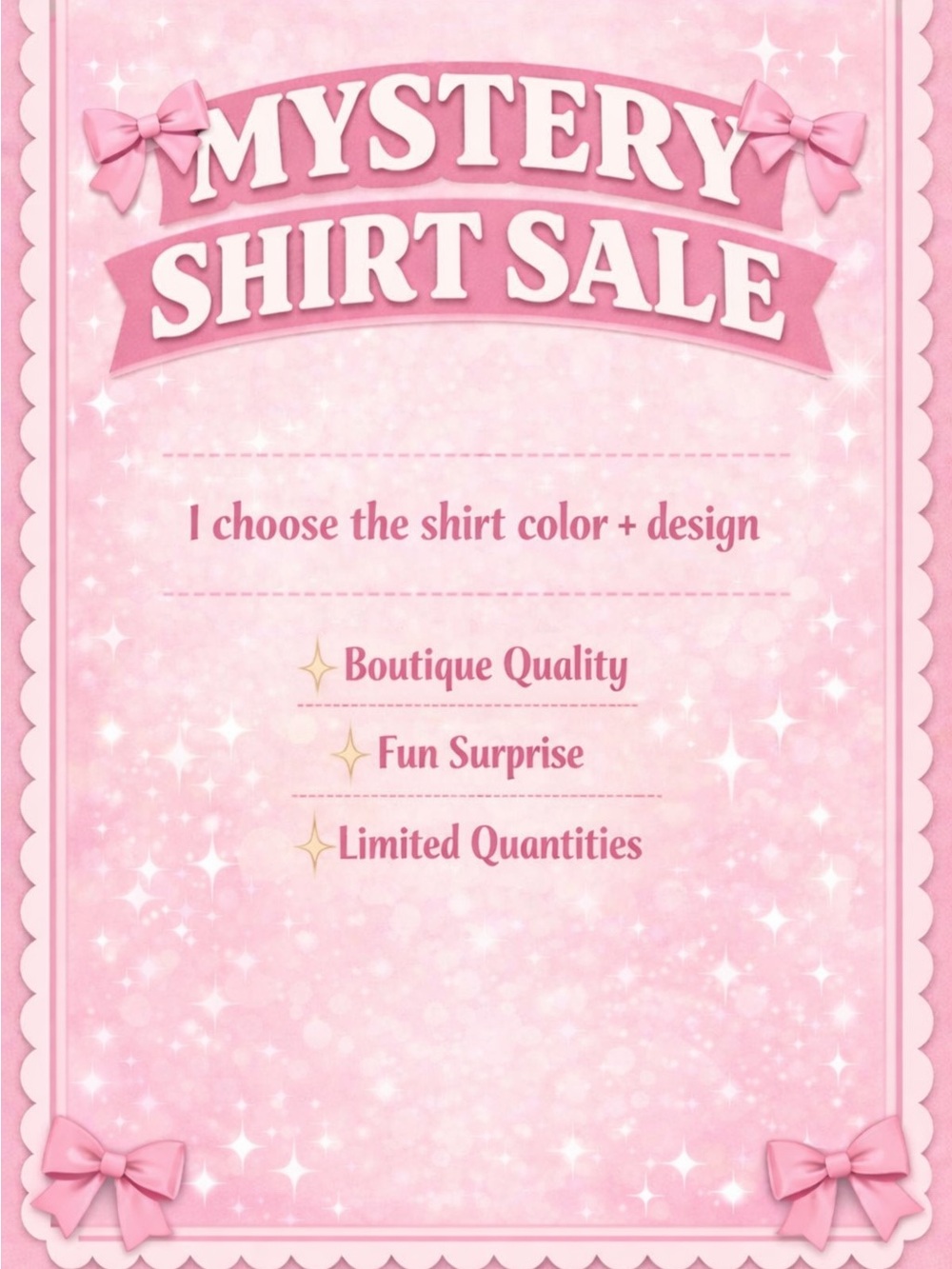 Mystery Shirt Sale